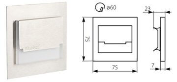 LED Treppenbeleuchtung Edelstahl 12V warmweiss Sabik Mini