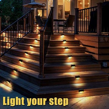 CloverStar Solar Treppe Lampe Solar Deck-Lampe, Deck-Licht Outdoor Led Solarbetriebene - 3