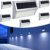 JSOT 6 Stück 30 LED Solarlampen Wandleuchten Wegeleuchten Gehäuse aus Edelstahl Lampe Solarleuchten IP55 Wasserdicht 1600mAh Für Zaun Straße Garten Treppen Terrasse Hof Parkplatz (Weißes Licht) - 1