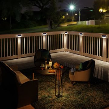 JSOT 6 Stück 30 LED Solarlampen Wandleuchten Wegeleuchten Gehäuse aus Edelstahl Lampe Solarleuchten IP55 Wasserdicht 1600mAh Für Zaun Straße Garten Treppen Terrasse Hof Parkplatz (Weißes Licht) - 7