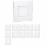 ledscom.de LED Treppenlicht/Treppenbeleuchtung FEX für innen und außen, eckig, 85 x 85mm, warmweiß, 12 Stk. - 1