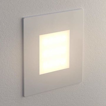 ledscom.de LED Treppenlicht/Treppenbeleuchtung FEX für innen und außen, eckig, 85 x 85mm, warmweiß, 12 Stk. - 3