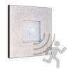 max K O M F O R T 3er SET LED Treppenbeleuchtung mit Bewegungsmelder 230V warmweiß 0,5W ECKIG Aluminium Treppenleuchte Wand Einbauleuchte Einbaustrahler Treppenlicht Flurleuchte 6103S1 - 1