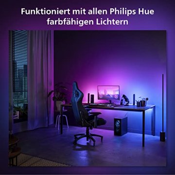 Philips Hue Color & White Ambience Play Gradient, PC Lightstrip für 32/34”, dimmbar, 16 Mio. Farben, steuerbar via App, Starter Set, inkl. Hue Bridge - 6