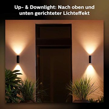 Philips Hue White & Col. Amb. LED Außenwandleuchte Appear, schwarz, bis zu 16 Mio. Farben, steuerbar via App, kompatibel mit Amazon Alexa (Echo, Echo Dot) - 3
