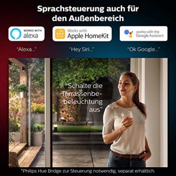 Philips Hue White & Col. Amb. LED Außenwandleuchte Appear, schwarz, bis zu 16 Mio. Farben, steuerbar via App, kompatibel mit Amazon Alexa (Echo, Echo Dot) - 6