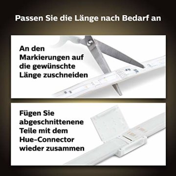 Philips Hue White & Col. Amb. LED Lightstrip, bis zu 16 Mio. Farben, steuerbar via App, kompatibel mit Amazon Alexa (Echo, Echo Dot), inkl. Bridge, 929800011986, Multi, 2er Pack - 4