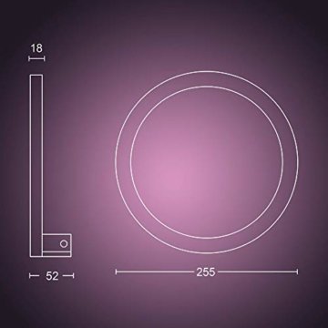 Philips Hue White & Col. Amb. LED Wandleuchte Sana, schwarz, dimmbar, 16 Mio. Farben, steuerbar via App, kompatibel mit Amazon Alexa (Echo, Echo Dot)  - 6
