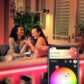 Philips Hue White & Col. Amb. Outdoor Lightstrip 5m, 1650 lm, dimmbar, 16 Mio. Farben, steuerbar via App, kompatibel mit Amazon Alexa (Echo, Echo Dot)220-240V/50/60Hz [Energieklasse G] - 7