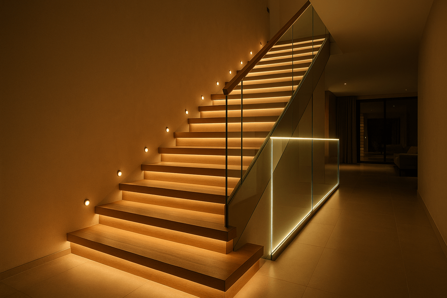 Moderne LED Treppenbeleuchtung